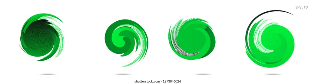 Collection of modern abstract graphic elements. Vortex vector background. Templates for logo design, leaflets or presentations. Vector illustration
