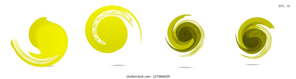 Collection of modern abstract graphic elements. Vortex vector background. Templates for logo design, leaflets or presentations. Vector illustration