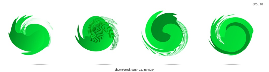 Collection of modern abstract graphic elements. Vortex vector background. Templates for logo design, leaflets or presentations. Vector illustration