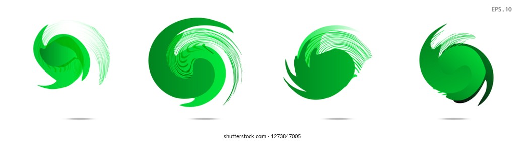 Collection of modern abstract graphic elements. Vortex vector background. Templates for logo design, leaflets or presentations. Vector illustration