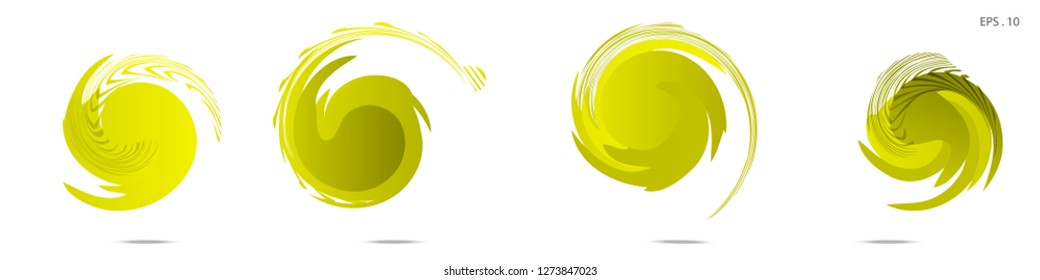 Collection of modern abstract graphic elements. Vortex vector background. Templates for logo design, leaflets or presentations. Vector illustration