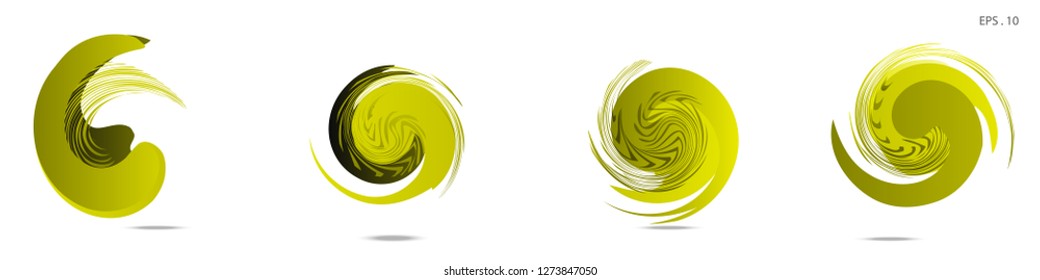 Collection of modern abstract graphic elements. Vortex vector background. Templates for logo design, leaflets or presentations. Vector illustration