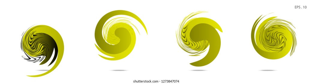 Collection of modern abstract graphic elements. Vortex vector background. Templates for logo design, leaflets or presentations. Vector illustration