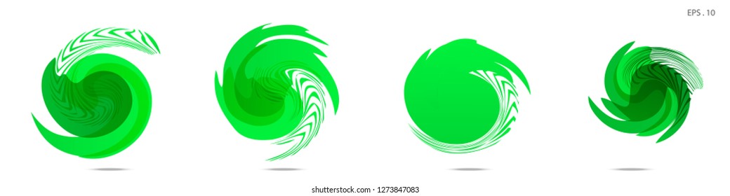 Collection of modern abstract graphic elements. Vortex vector background. Templates for logo design, leaflets or presentations. Vector illustration