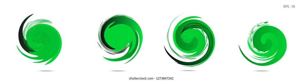Collection of modern abstract graphic elements. Vortex vector background. Templates for logo design, leaflets or presentations. Vector illustration