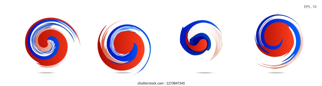 Collection of modern abstract graphic elements. Vortex vector background. Templates for logo design, leaflets or presentations. Vector illustration