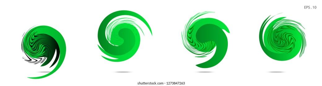 Collection of modern abstract graphic elements. Vortex vector background. Templates for logo design, leaflets or presentations. Vector illustration