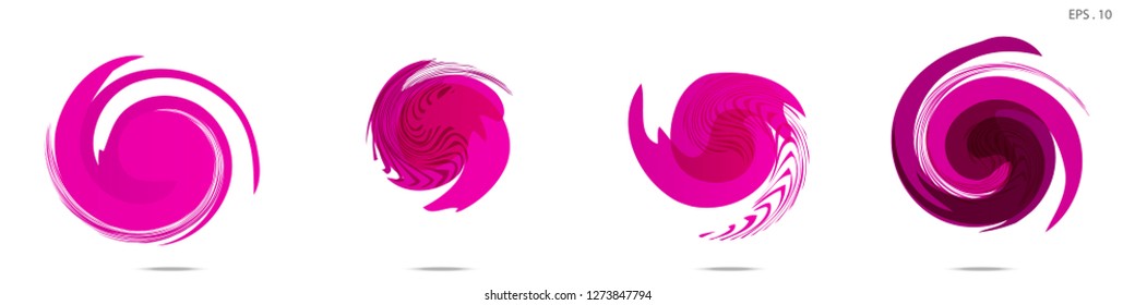 Collection of modern abstract graphic elements. Vortex vector background. Templates for logo design, leaflets or presentations. Vector illustration