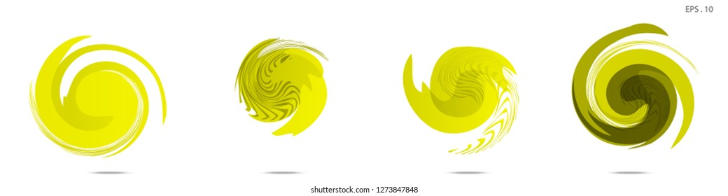 Collection of modern abstract graphic elements. Vortex vector background. Templates for logo design, leaflets or presentations. Vector illustration