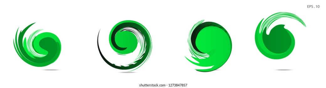 Collection of modern abstract graphic elements. Vortex vector background. Templates for logo design, leaflets or presentations. Vector illustration