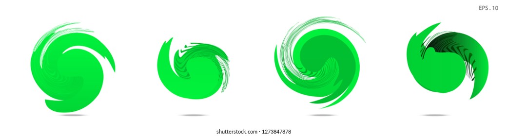 Collection of modern abstract graphic elements. Vortex vector background. Templates for logo design, leaflets or presentations. Vector illustration