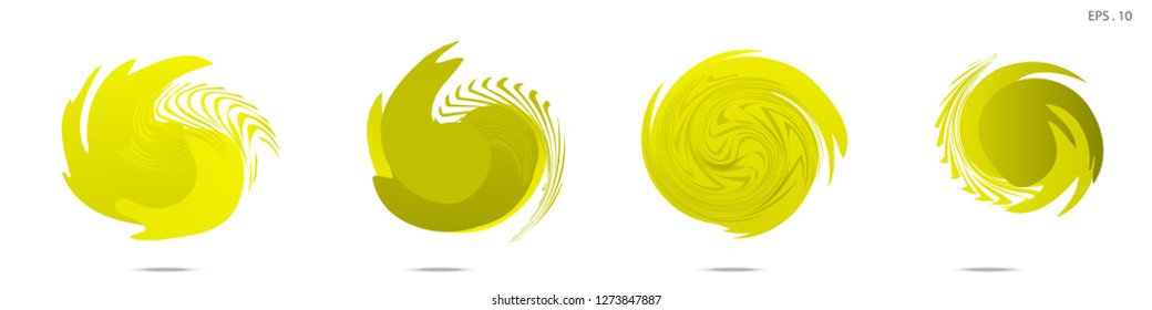 Collection of modern abstract graphic elements. Vortex vector background. Templates for logo design, leaflets or presentations. Vector illustration