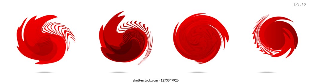 Collection of modern abstract graphic elements. Vortex vector background. Templates for logo design, leaflets or presentations. Vector illustration