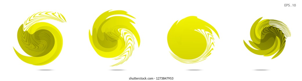 Collection of modern abstract graphic elements. Vortex vector background. Templates for logo design, leaflets or presentations. Vector illustration