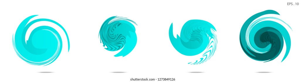 Collection of modern abstract graphic elements. Vortex vector background. Templates for logo design, leaflets or presentations. Vector illustration
