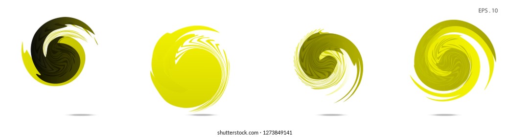 Collection of modern abstract graphic elements. Vortex vector background. Templates for logo design, leaflets or presentations. Vector illustration