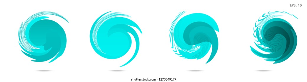 Collection of modern abstract graphic elements. Vortex vector background. Templates for logo design, leaflets or presentations. Vector illustration