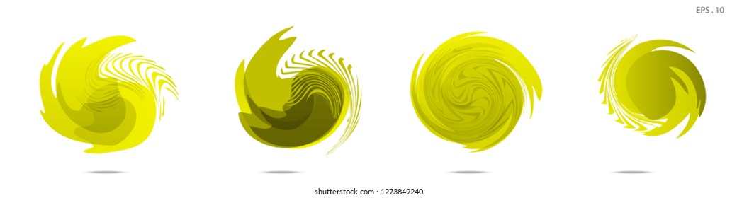 Collection of modern abstract graphic elements. Vortex vector background. Templates for logo design, leaflets or presentations. Vector illustration