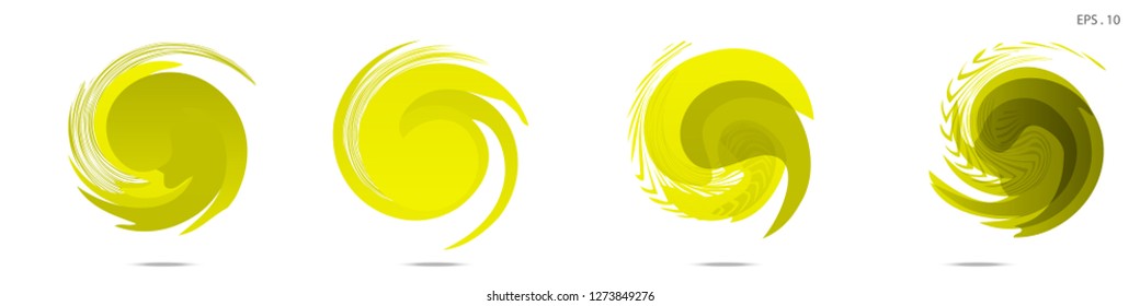 Collection of modern abstract graphic elements. Vortex vector background. Templates for logo design, leaflets or presentations. Vector illustration