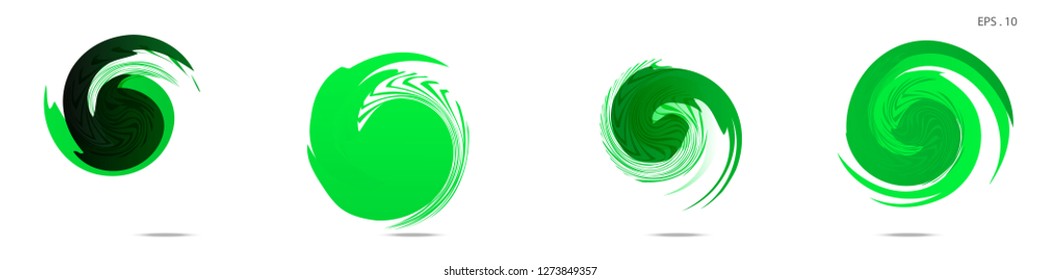 Collection of modern abstract graphic elements. Vortex vector background. Templates for logo design, leaflets or presentations. Vector illustration