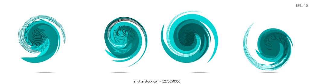 Collection of modern abstract graphic elements. Vortex vector background. Templates for logo design, leaflets or presentations. Vector illustration