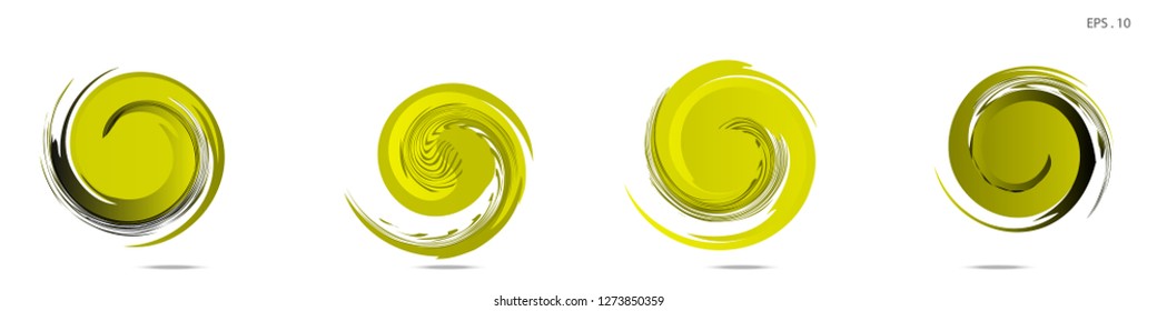 Collection of modern abstract graphic elements. Vortex vector background. Templates for logo design, leaflets or presentations. Vector illustration