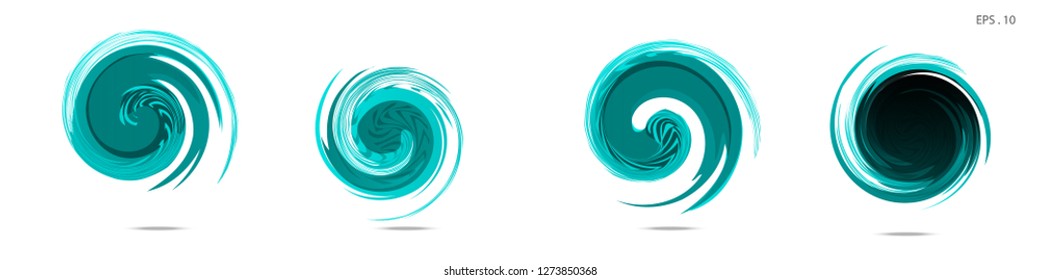 Collection of modern abstract graphic elements. Vortex vector background. Templates for logo design, leaflets or presentations. Vector illustration