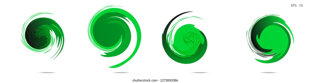 Collection of modern abstract graphic elements. Vortex vector background. Templates for logo design, leaflets or presentations. Vector illustration