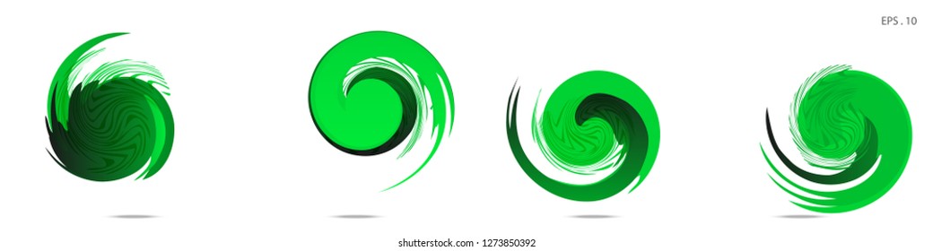 Collection of modern abstract graphic elements. Vortex vector background. Templates for logo design, leaflets or presentations. Vector illustration