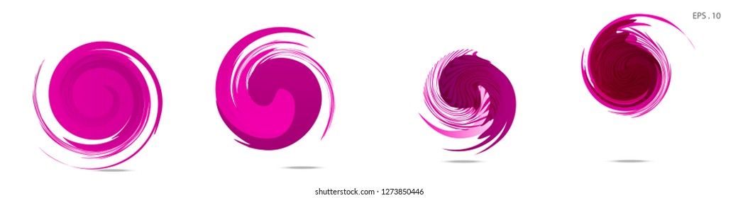 Collection of modern abstract graphic elements. Vortex vector background. Templates for logo design, leaflets or presentations. Vector illustration