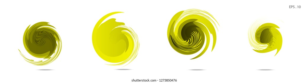 Collection of modern abstract graphic elements. Vortex vector background. Templates for logo design, leaflets or presentations. Vector illustration