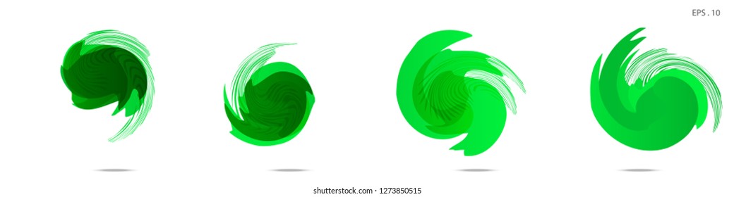 Collection of modern abstract graphic elements. Vortex vector background. Templates for logo design, leaflets or presentations. Vector illustration