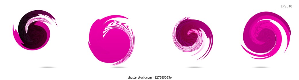 Collection of modern abstract graphic elements. Vortex vector background. Templates for logo design, leaflets or presentations. Vector illustration