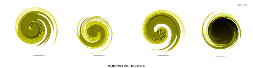 Collection of modern abstract graphic elements. Vortex vector background. Templates for logo design, leaflets or presentations. Vector illustration