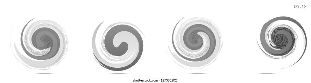Collection of modern abstract graphic elements. Vortex vector background. Templates for logo design, leaflets or presentations. Vector illustration