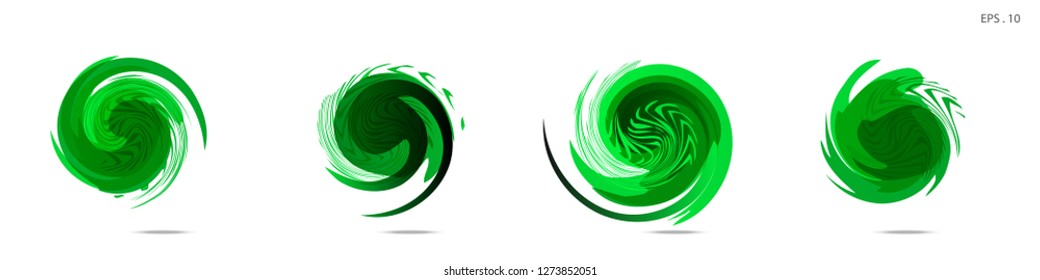 Collection of modern abstract graphic elements. Vortex vector background. Templates for logo design, leaflets or presentations. Vector illustration