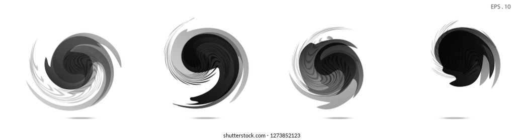 Collection of modern abstract graphic elements. Vortex vector background. Templates for logo design, leaflets or presentations. Vector illustration