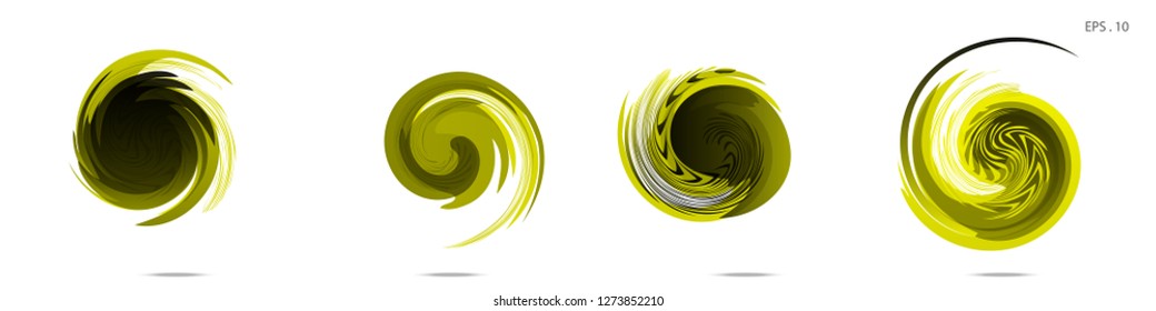 Collection of modern abstract graphic elements. Vortex vector background. Templates for logo design, leaflets or presentations. Vector illustration