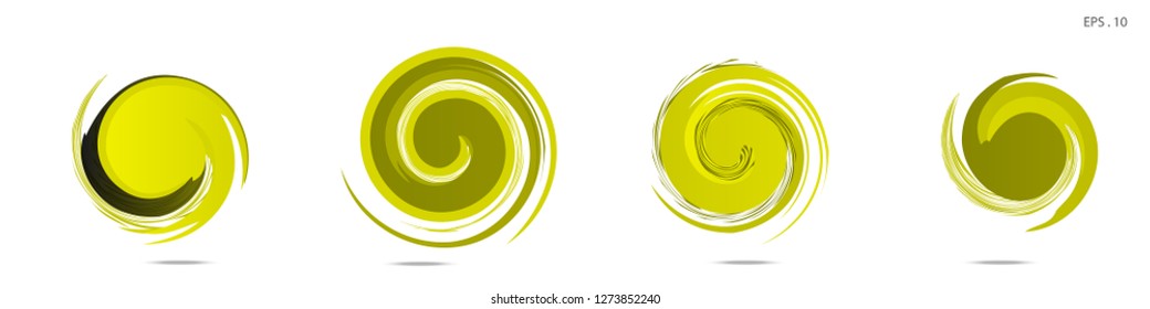 Collection of modern abstract graphic elements. Vortex vector background. Templates for logo design, leaflets or presentations. Vector illustration