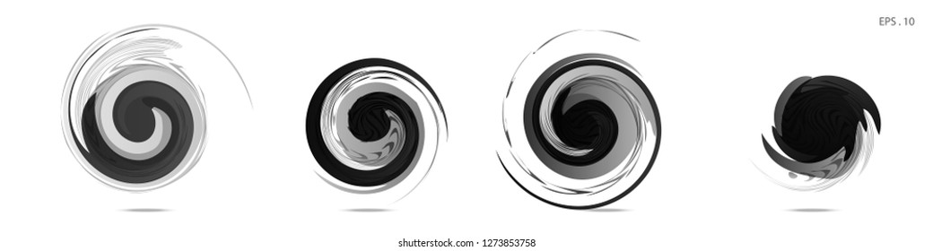 Collection of modern abstract graphic elements. Vortex vector background. Templates for logo design, leaflets or presentations. Vector illustration