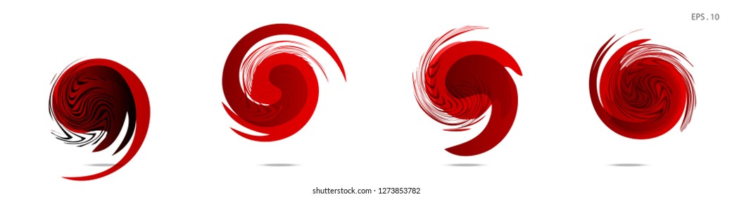 Collection of modern abstract graphic elements. Vortex vector background. Templates for logo design, leaflets or presentations. Vector illustration