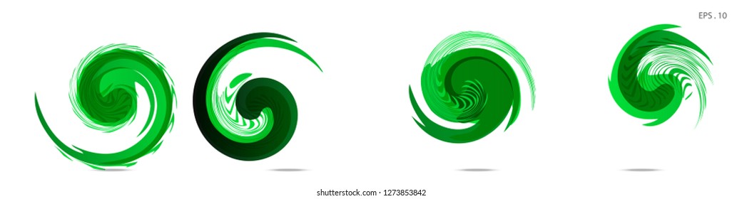 Collection of modern abstract graphic elements. Vortex vector background. Templates for logo design, leaflets or presentations. Vector illustration