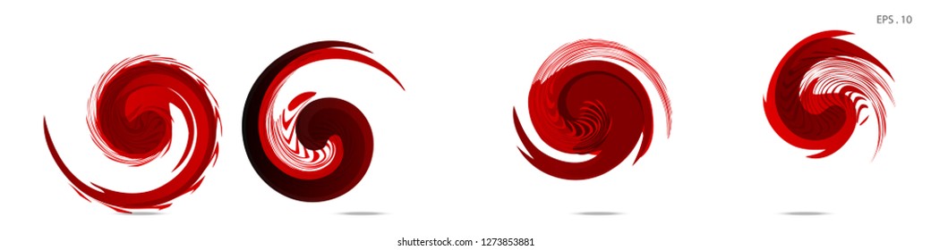 Collection of modern abstract graphic elements. Vortex vector background. Templates for logo design, leaflets or presentations. Vector illustration