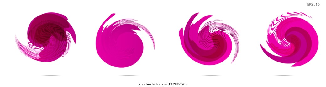 Collection of modern abstract graphic elements. Vortex vector background. Templates for logo design, leaflets or presentations. Vector illustration