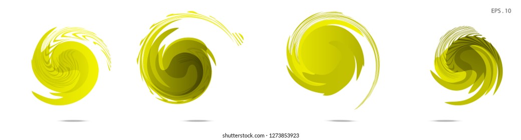 Collection of modern abstract graphic elements. Vortex vector background. Templates for logo design, leaflets or presentations. Vector illustration