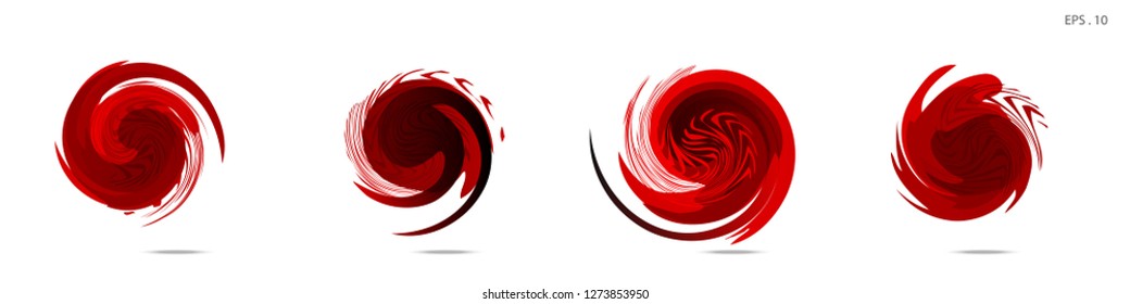 Collection of modern abstract graphic elements. Vortex vector background. Templates for logo design, leaflets or presentations. Vector illustration