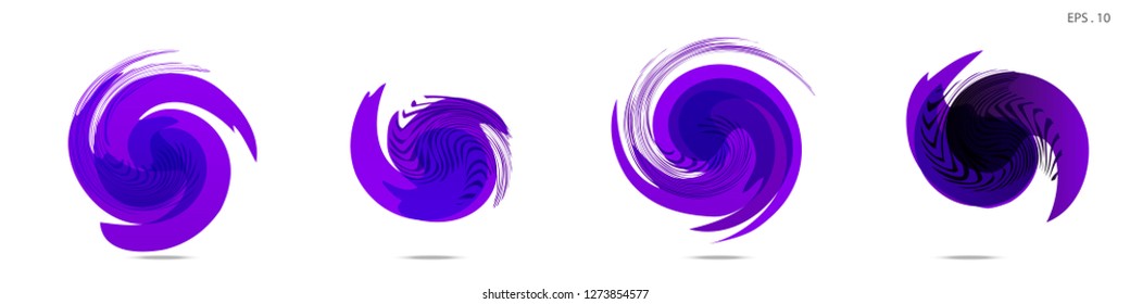 Collection of modern abstract graphic elements. Vortex vector background. Templates for logo design, leaflets or presentations. Vector illustration