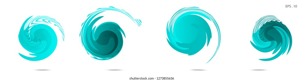Collection of modern abstract graphic elements. Vortex vector background. Templates for logo design, leaflets or presentations. Vector illustration