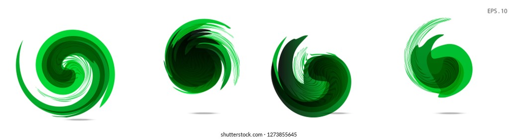 Collection of modern abstract graphic elements. Vortex vector background. Templates for logo design, leaflets or presentations. Vector illustration