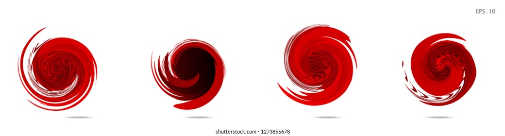 Collection of modern abstract graphic elements. Vortex vector background. Templates for logo design, leaflets or presentations. Vector illustration
